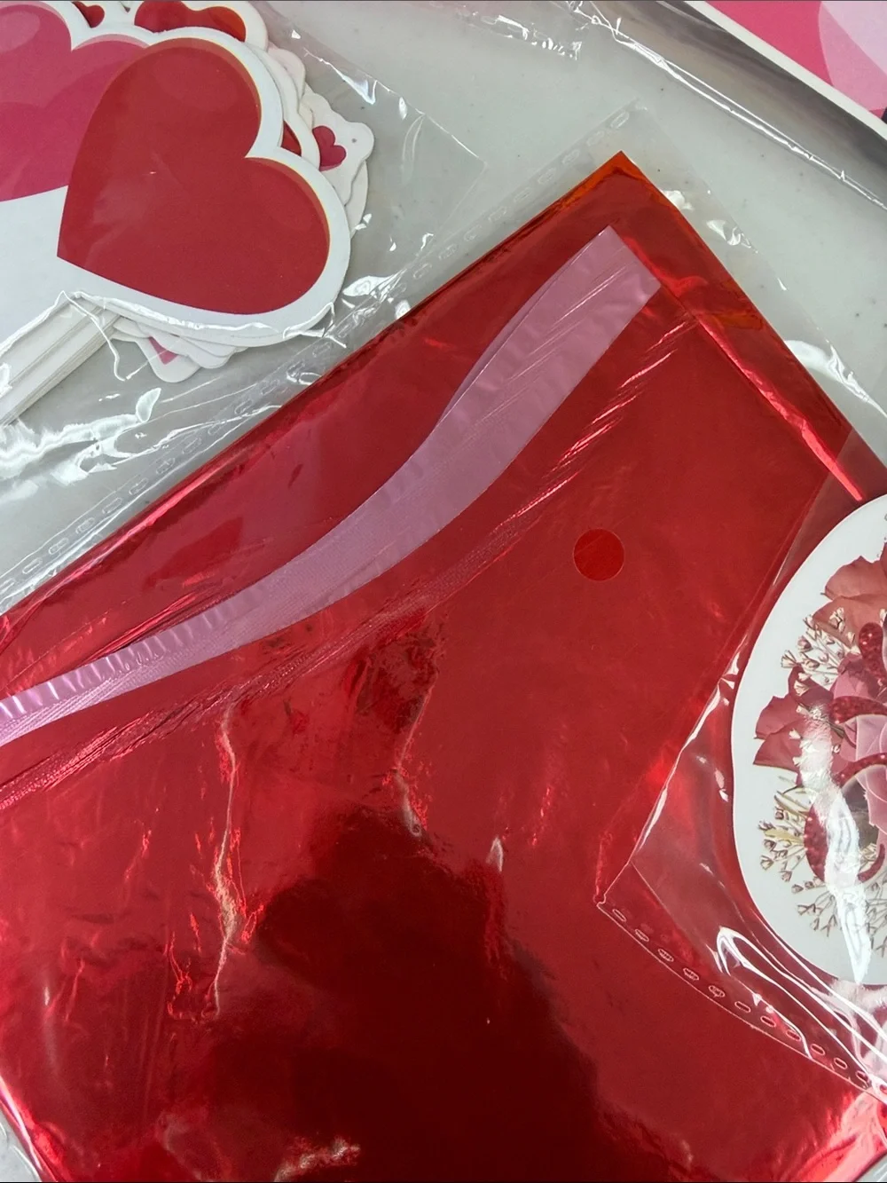 Valentine's Day Party Decoration Kit Pink & Red balloons, banner, paper mylars